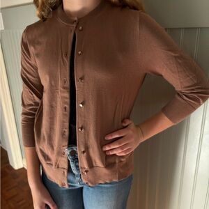 Classic JCREW Mushroomy Colored Cardigan | M